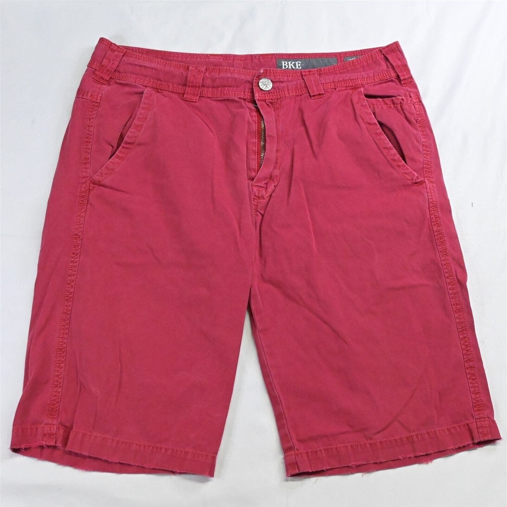 Buckle 34 x 23" Red West Coast Slim‎ Fit Flat Front Chino Shorts